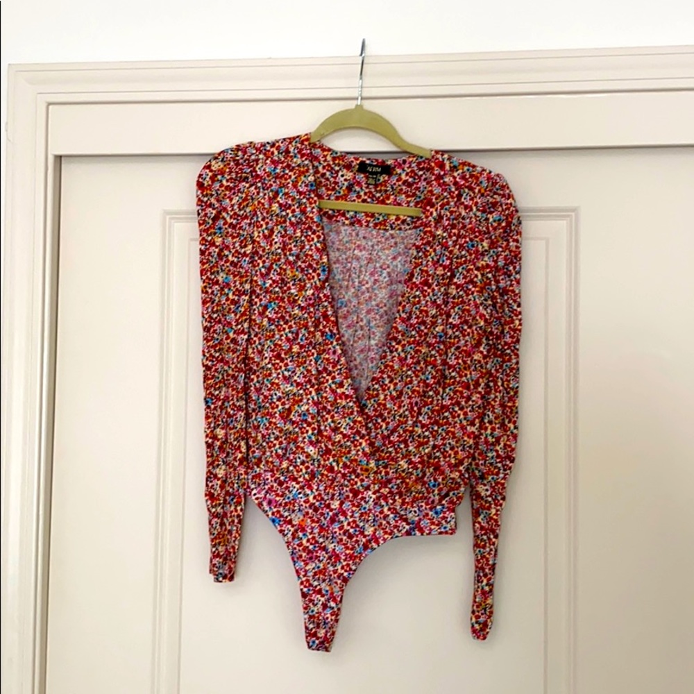 Floral long sleeve bodysuit